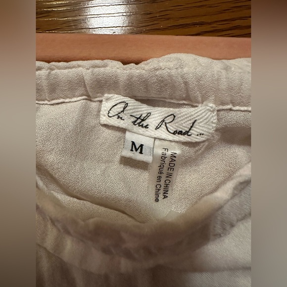 On The Road Off-Shoulder Tassel Peasant Blouse in Cream - Picture 3 of 7